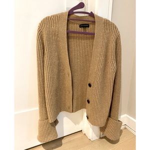 Banana Republic Talia Merino-Cashmere Cardigan in Camel